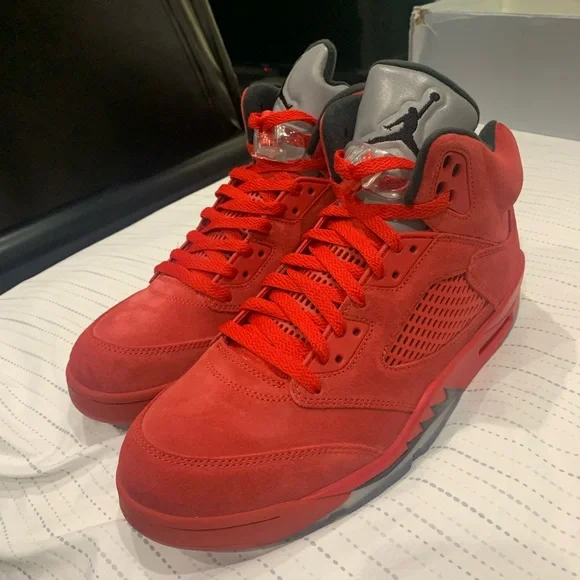 Jordan | Shoes | Jordan 5 Red Suede Brand New | Poshmark display picture 3
